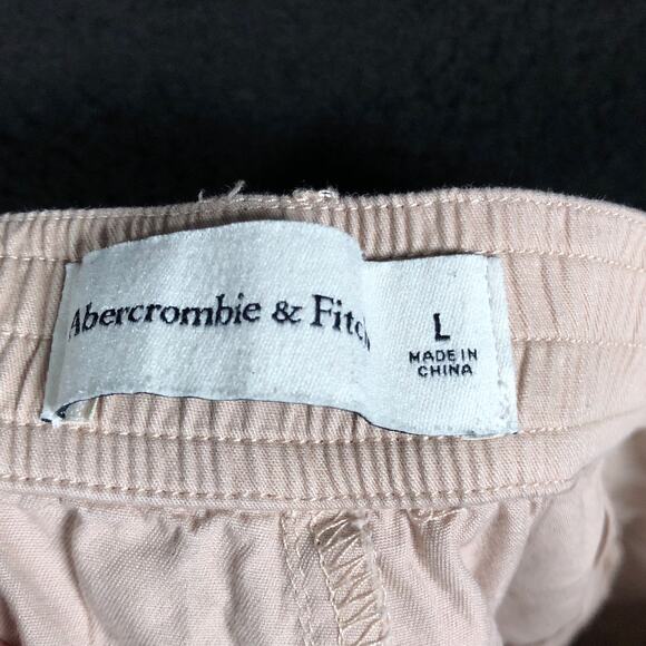 Abercrombie & Fitch Womens Pants Tan High Rise Loose Cargo Joggers Minimalist L - Picture 4 of 11